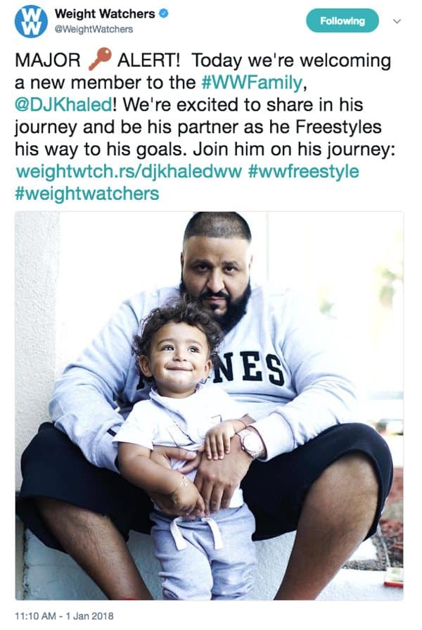 DJ Khaled Newest Weight Watchers Ambassador for WW Freestyle Program