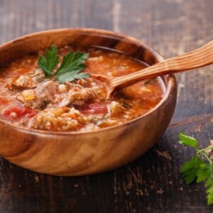 Spinach Sausage Wild Rice Soup