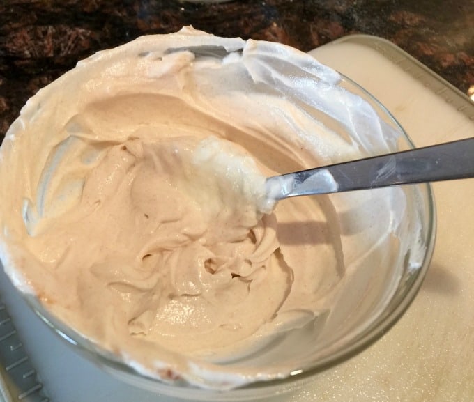 yogurt cinnamon sweetener stirred together in a bowl