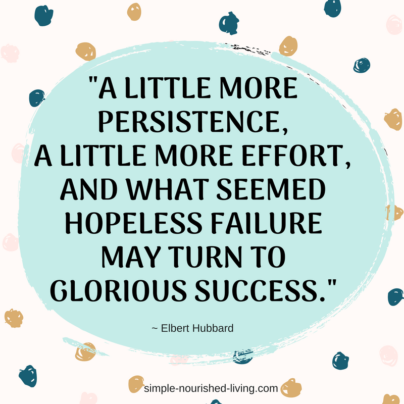 Quote: A little more persistence, a little more effort and what seemed hopeless failure may turn to glorious success on polka dot background