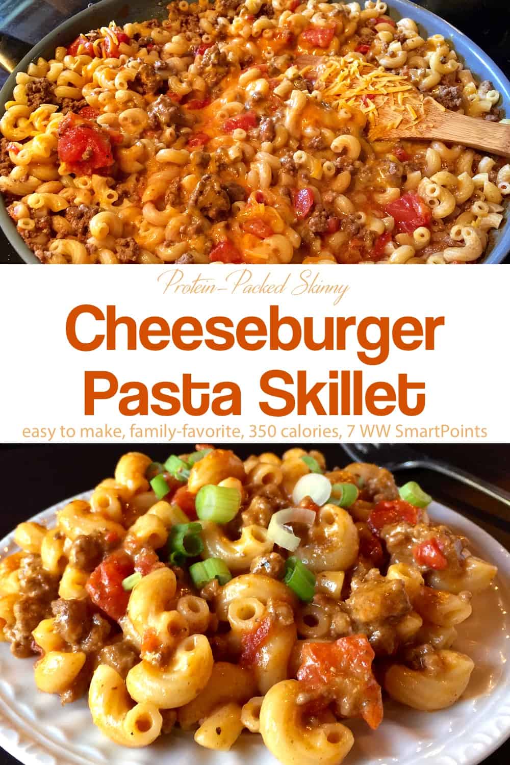 Skinny Cheeseburger Pasta One-Pot Skillet | Simple Nourished Living