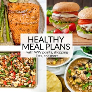 Healthy Meal Plans Square Collage Text