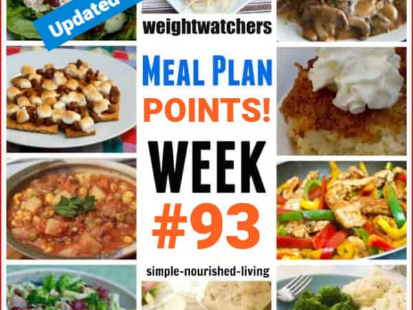 Food Photo Collage with Text Box: Weight Watchers Meal Plan Points Week #93