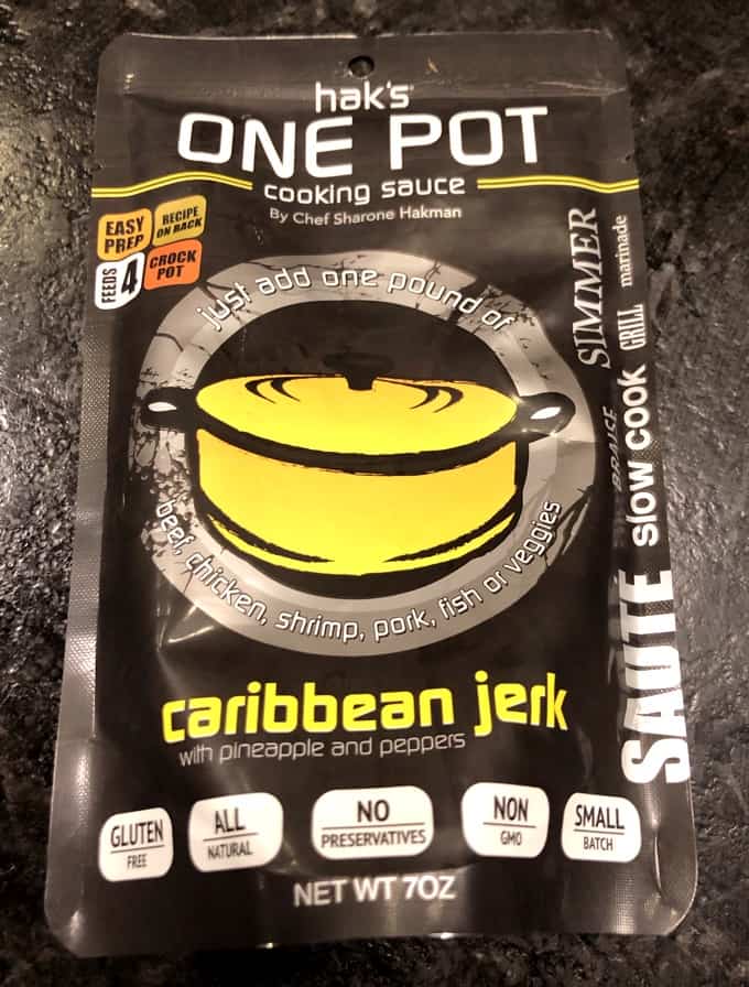 Hak's One Pot Caribbean Jerk Cooking Sauce Packet with Pineapple and Peppers
