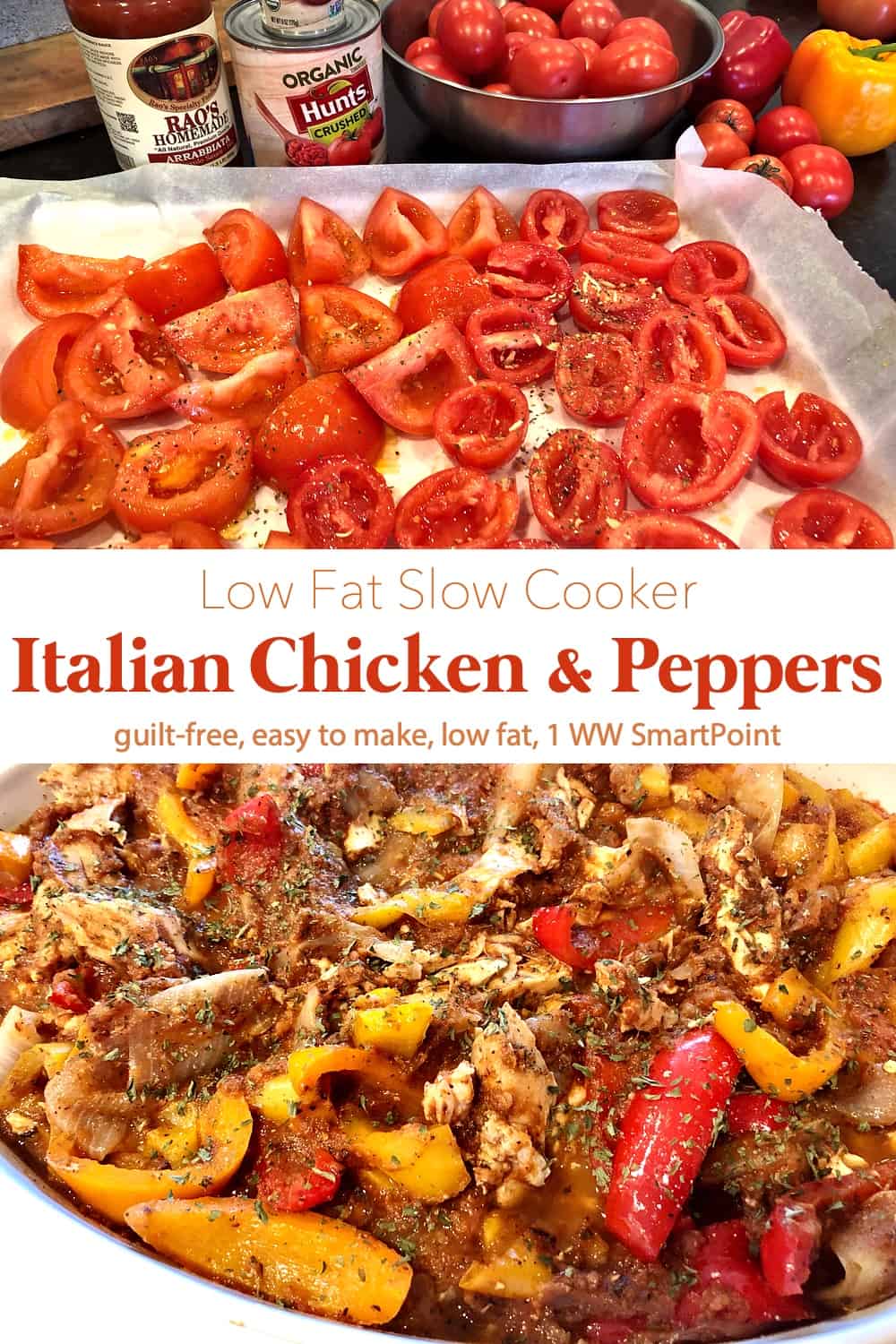 Low Fat Crock Pot Italian Chicken & Peppers • Simple Nourished Living