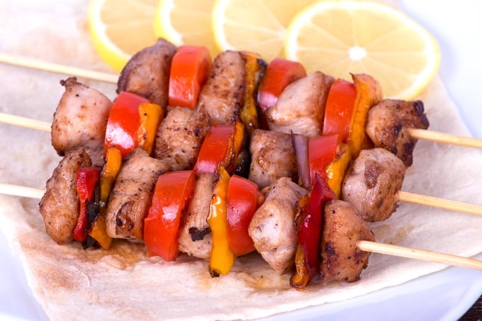 New Mexican Pork Kebabs for Two