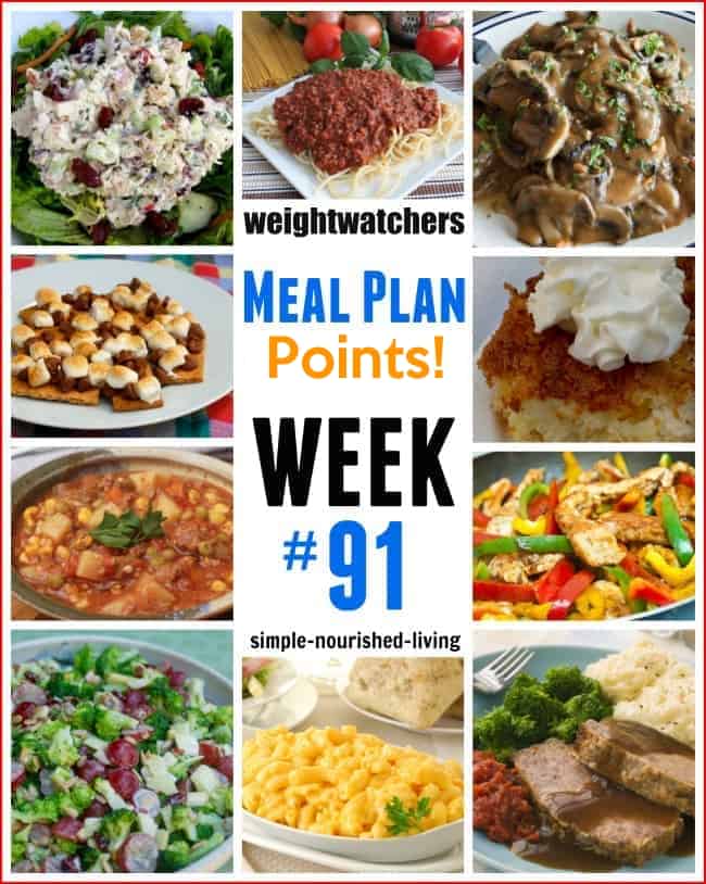 Weight Watchers Dinner Meal Plan 91 Updated with new WW Points.