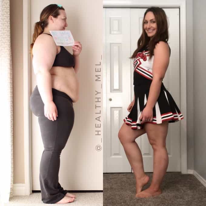Before and after weight loss success - Healthy Mel