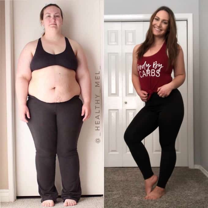 Before and After Weight Loss Success - Melissa