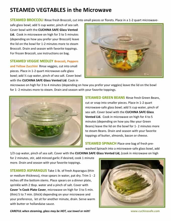 Microwave Steamed Veggie Recipes