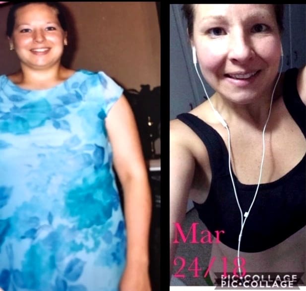 Krista P. before and after weight loss success.