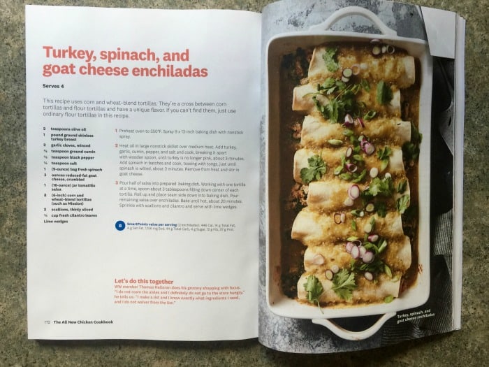 Recipe for Turkey, Spinach and Goat Cheese Enchiladas from cookbook.