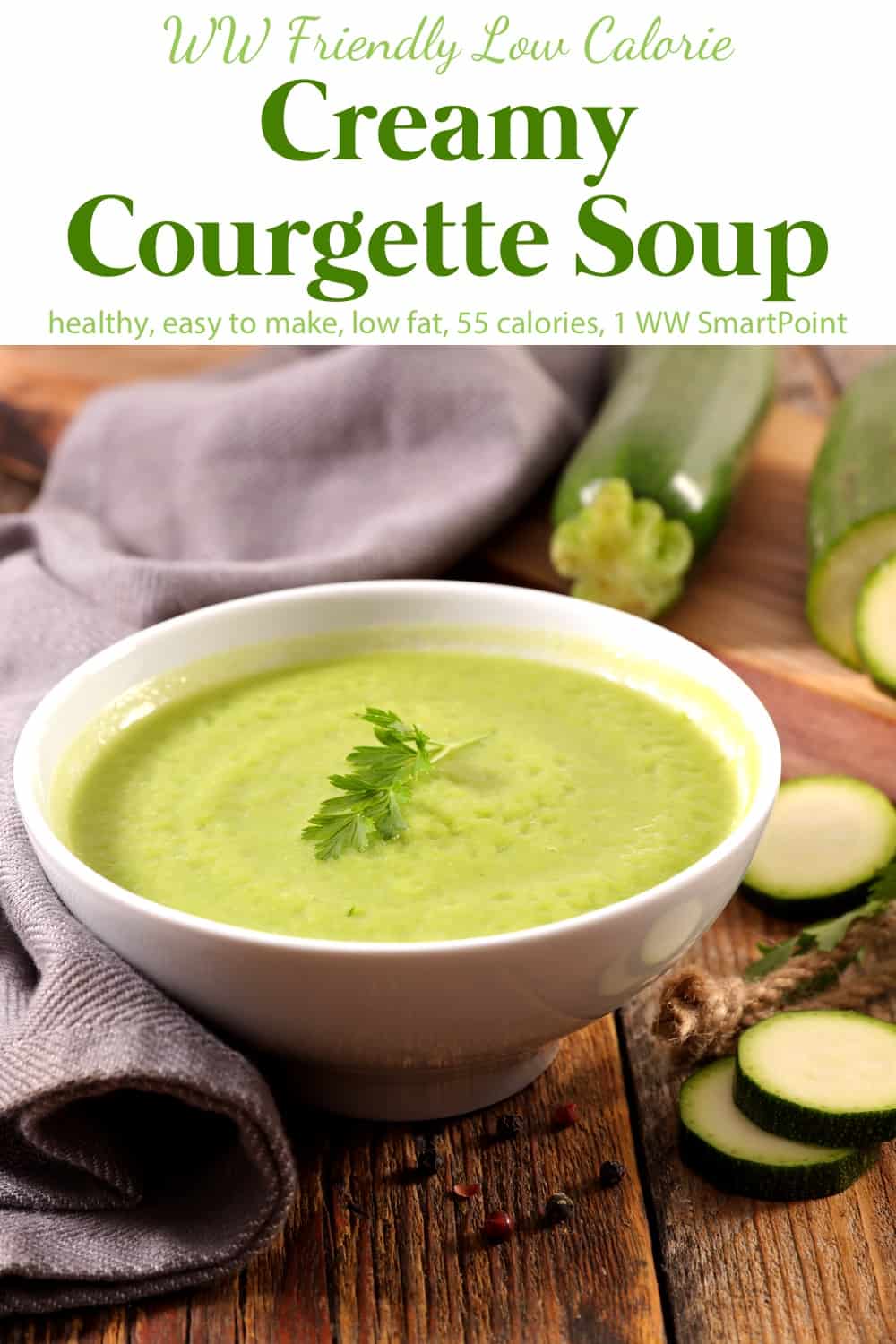 Low Calorie Creamy Courgett Soup | Simple Nourished Living