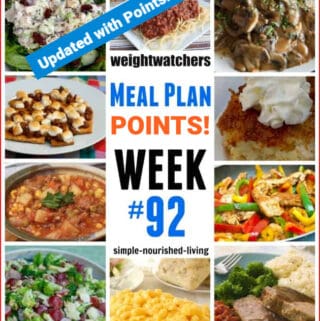Food Collage with Text Box: Weight Watchers | Meal Plan | Points | Week #99