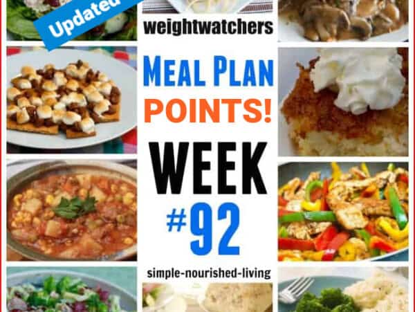 Food Collage with Text Box: Weight Watchers | Meal Plan | Points | Week #99
