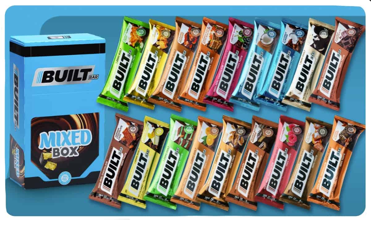 BuiltBar mixed box of assorted protein bars