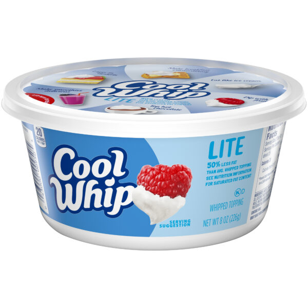 Package of frozen lite Cool Whip