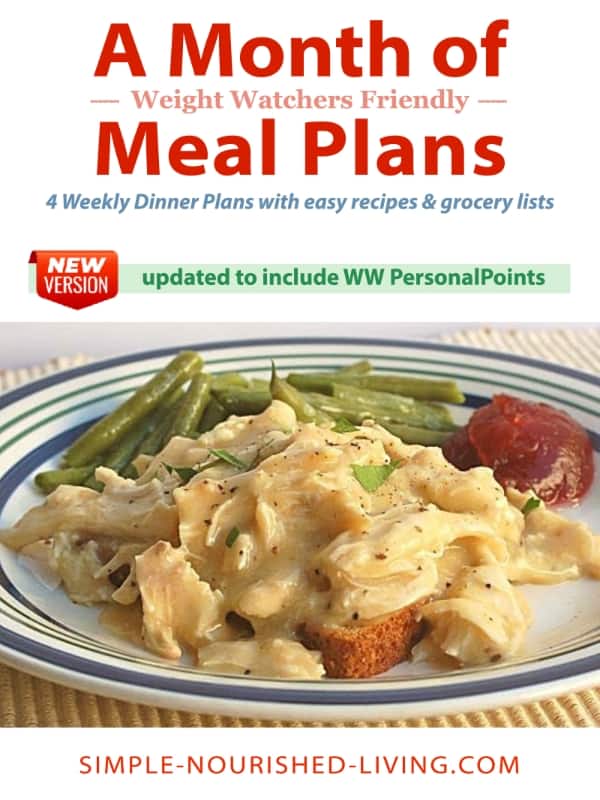 Month of WW Friendly Meal Plans - WW PersonalPoints Updates