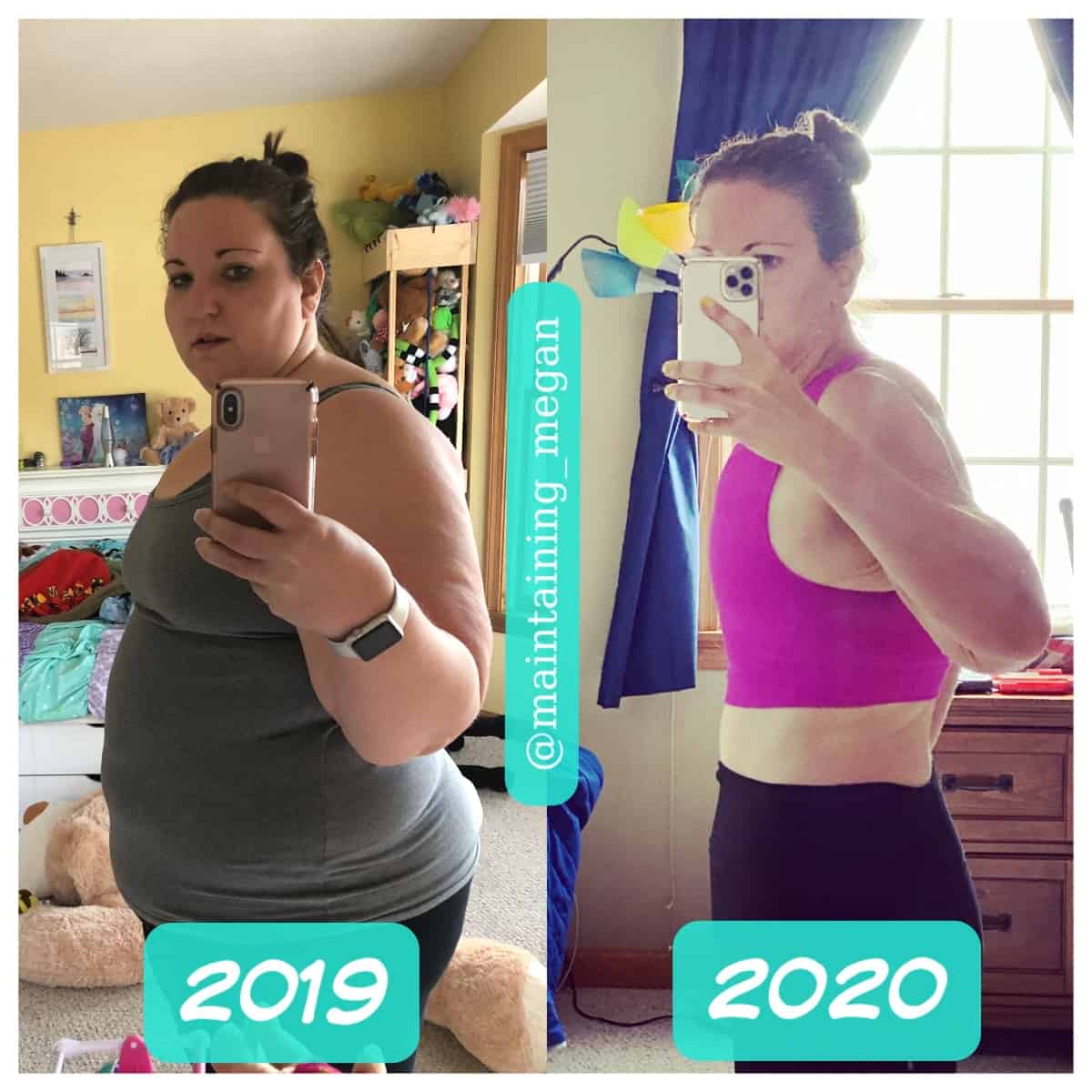 Megan C. shows off her weight loss success before and after