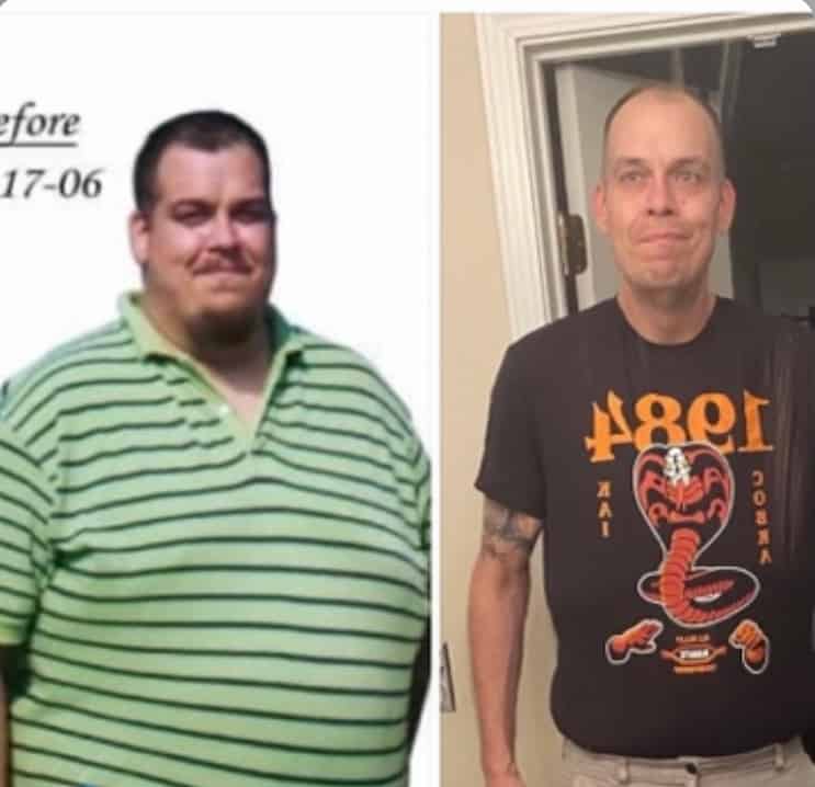 Chris W. - before and after weight loss success.