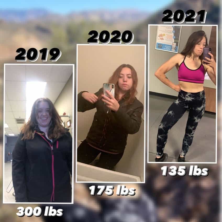 Clela's weight loss journey from 2019 to 2021