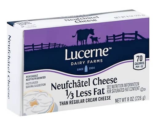 Package of Neufchâtel cheese