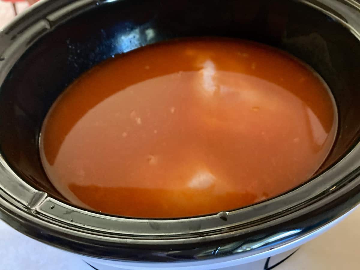 Chicken Breasts in Thai Soup Broth in Crock Pot