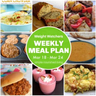 WW Weekly Meal Plan March 20 - 26 | Simple Nourished Living