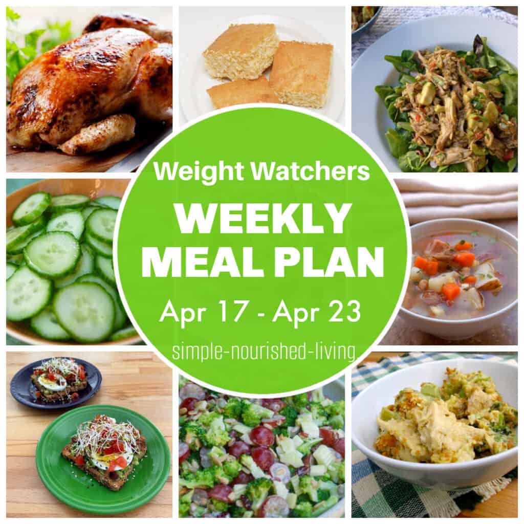 Weight Watchers Weekly Meal Plan 4/15 - 4/21