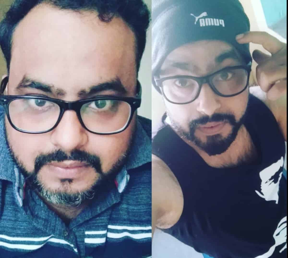 Anubhav head shot before and after weight loss transformation.