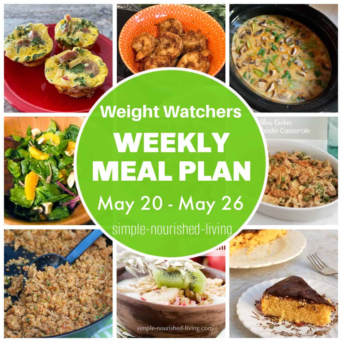 Weight Watchers Weekly Meal Plan Might 22- Might 28