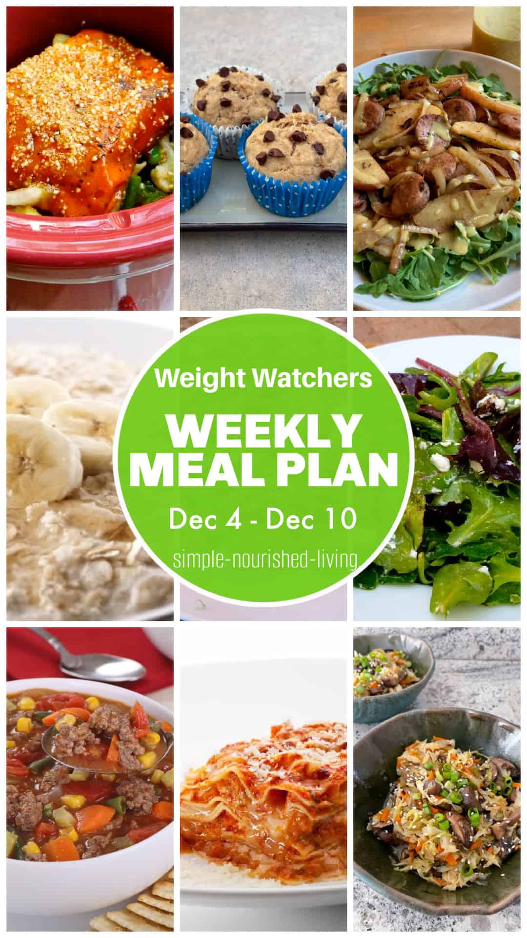 WW Weekly Meal Plan Dec 4 Pinterest Idea Pin