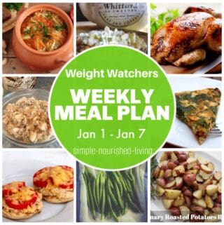 food photo collage featuring WW recipes for this weeks meal plan
