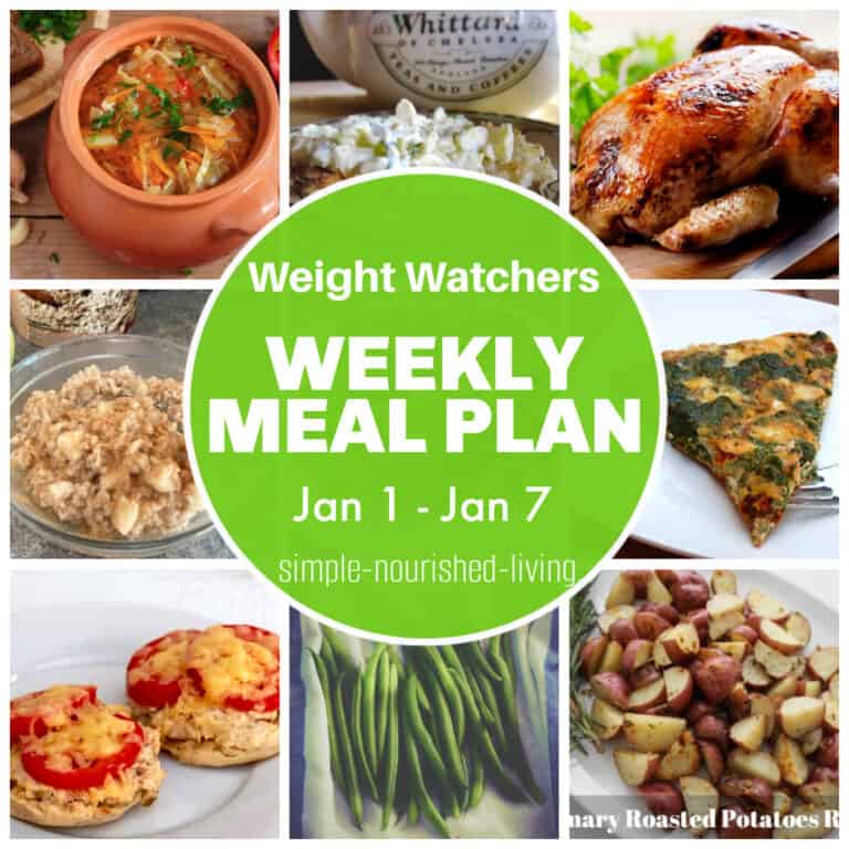 WeightWatchers Weekly Meal Plan (Jan 1 - Jan 7) • Simple Nourished Living