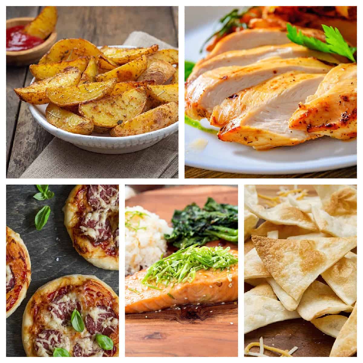 Photo Collage of Foods Made in the Air Fryer