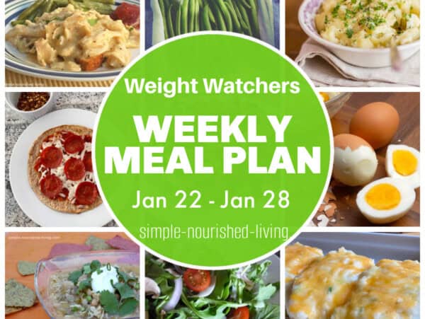 WeightWatchers Meal Plan Food Photo Collage with Text