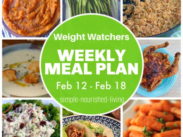 9 frame food photo collage of dishes on this week's meal plan