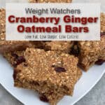 ww cranberry oatmeal ginger bars PIN