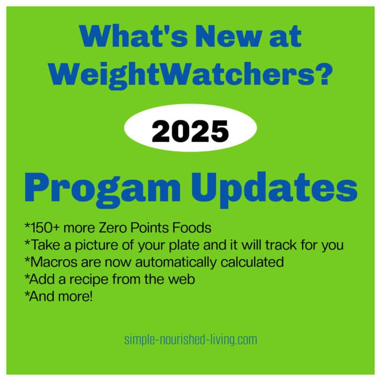 New! WeightWatchers 2025 Program Changes • Simple Nourished Living