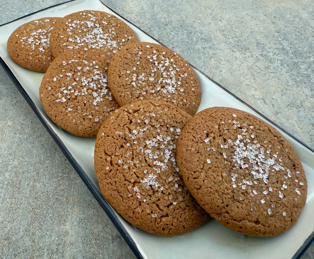 Ginger Cookies on serving platter.