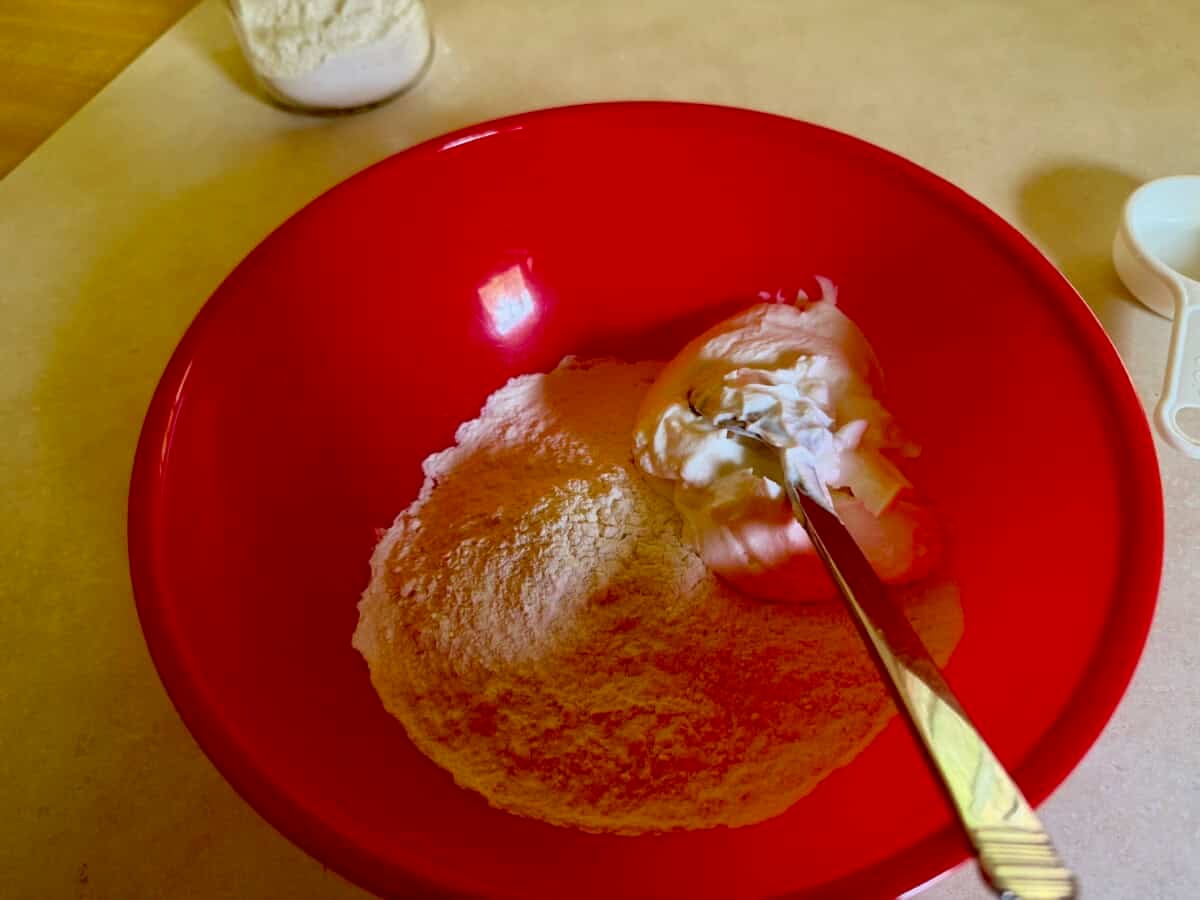 Making 2 ingredient dough